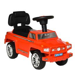 Aosom - Kids Ride on Push Car, SUV Style Sliding Walking Car, Horn, Music, Working Lights, Storage, Anti-dumping System