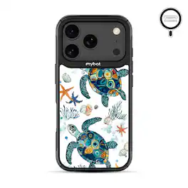 Mybat - Design Lab Series MagSafe Case for Apple iPhone 17 Pro – Sea Turtles - Multi-Color