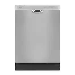 Whirlpool - 24 inch Front Control Built-In Dishwasher with Boost Cycle and 57 dBA - Stainless Steel