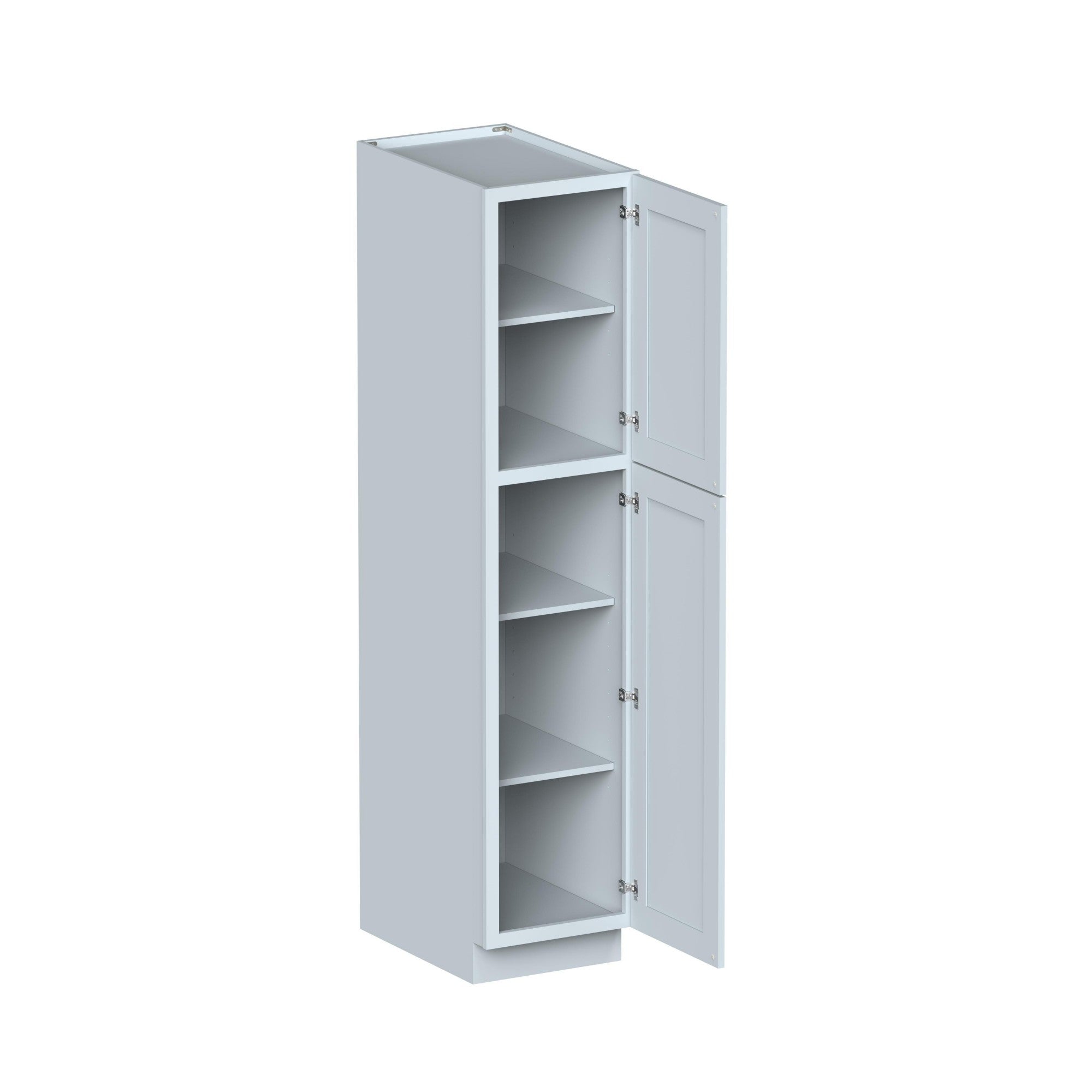 Alt View 2. Boyel Living - 18in.W x27in.D x84in.H DOVE GREY TALL PANTRY CABINET Fully assembled Cabinet With Two HDF Doors - Gray.