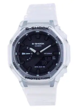 Casio - G-Shock Skeleton Transparent Diver's Analog Digital Quartz GA-2100SKE-7A GA2100SKE-7 200M Men's Watch - Black