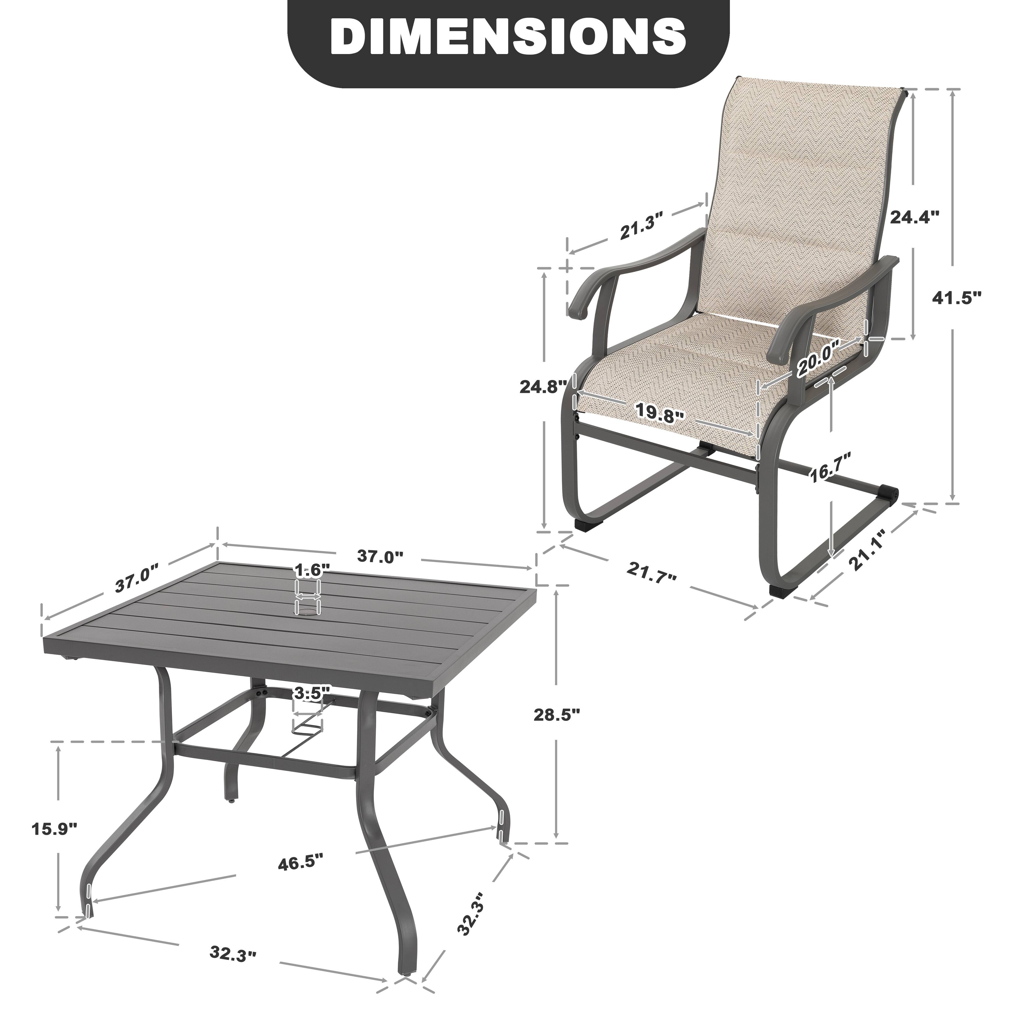 DIMENSIONS
21.3"
24.4"
37.0"
37.0" 1.6"
24.8"
19.8" 21.7"
20.0" 16.7" 21.1"
41.5"
3:5"
28.5"
15.9"
46.5" 32.3"
32.3"