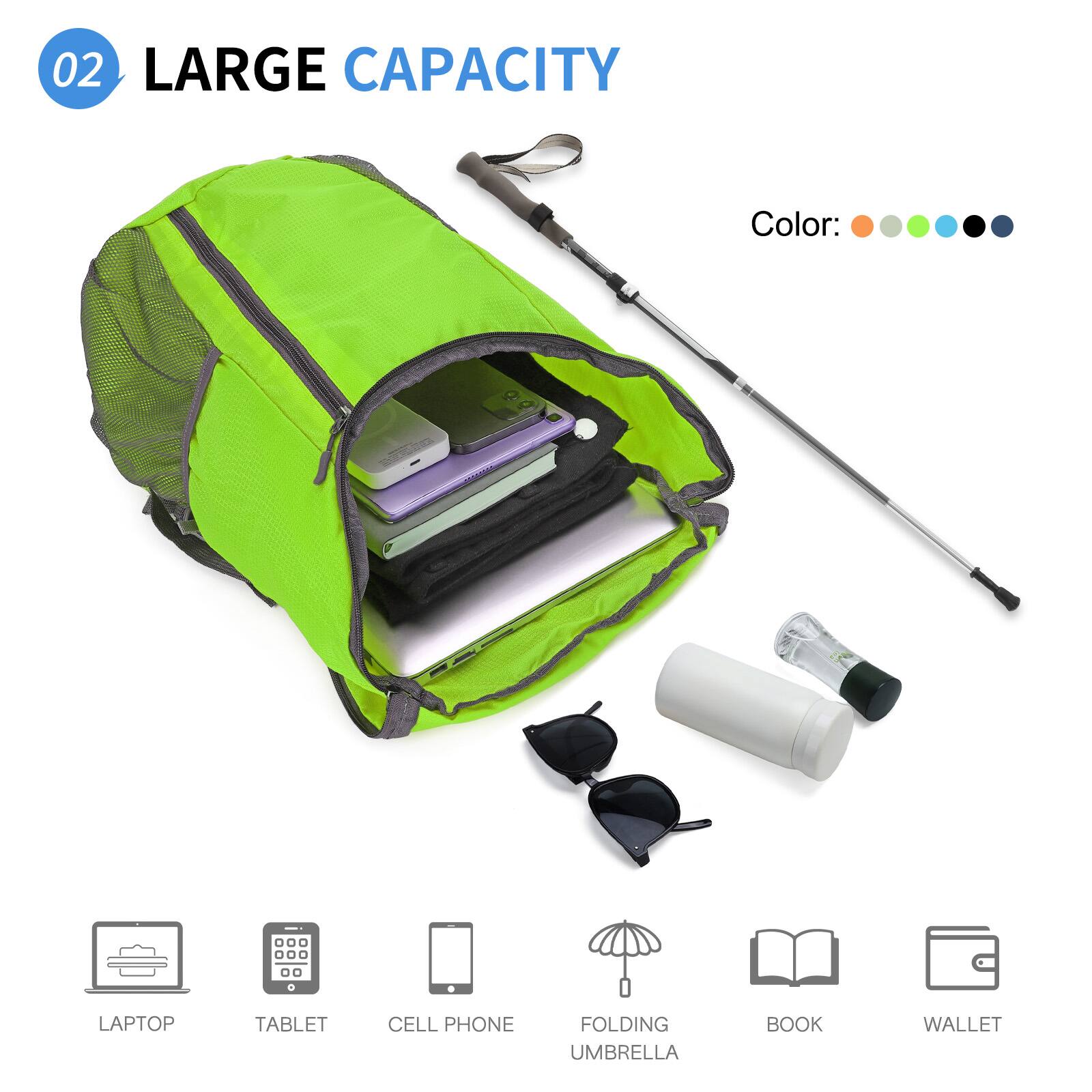 02 LARGE CAPACITY

Color: LAPTOP TABLET CELL PHONE FOLDING UMBRELLA BOOK WALLET