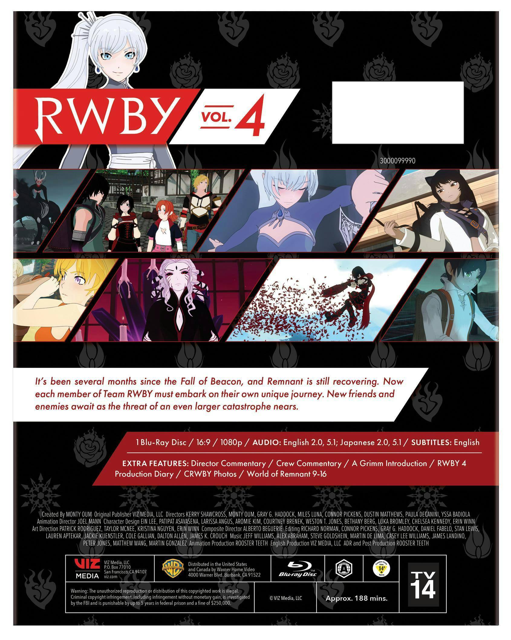 Back. RWBY Volume 4   - BLU-RAY.