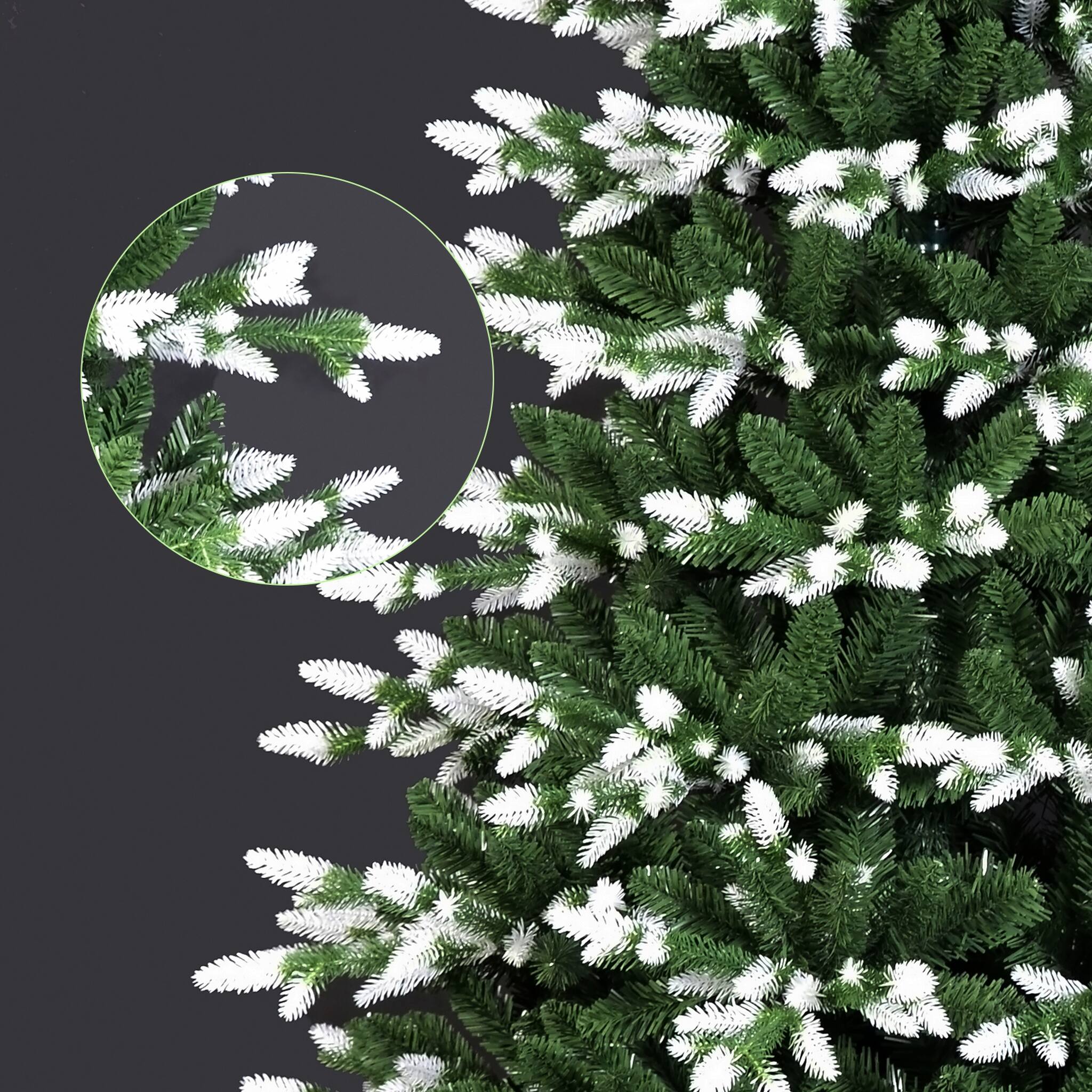 Alt View 3. Forest'nSky - 7 ft. Artificial Christmas Tree with White-Tipped PE and PVC Branches, 2414 Tips, 52 in. Diameter, Wood Base - Green.