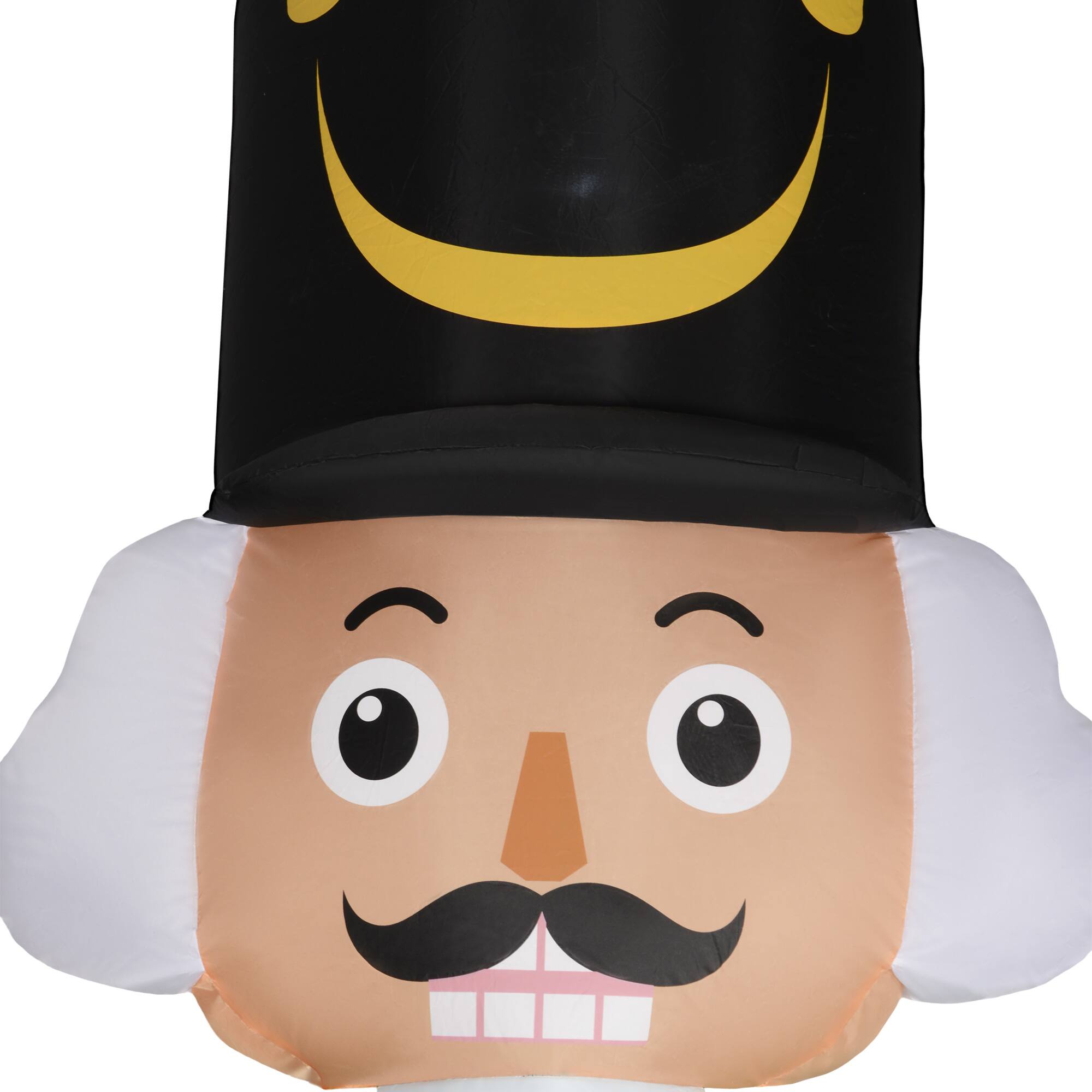 Angle. TinyHomie - Outsunny 12ft Christmas Inflatable Green Walnut Soldier White LED Decor - Green.