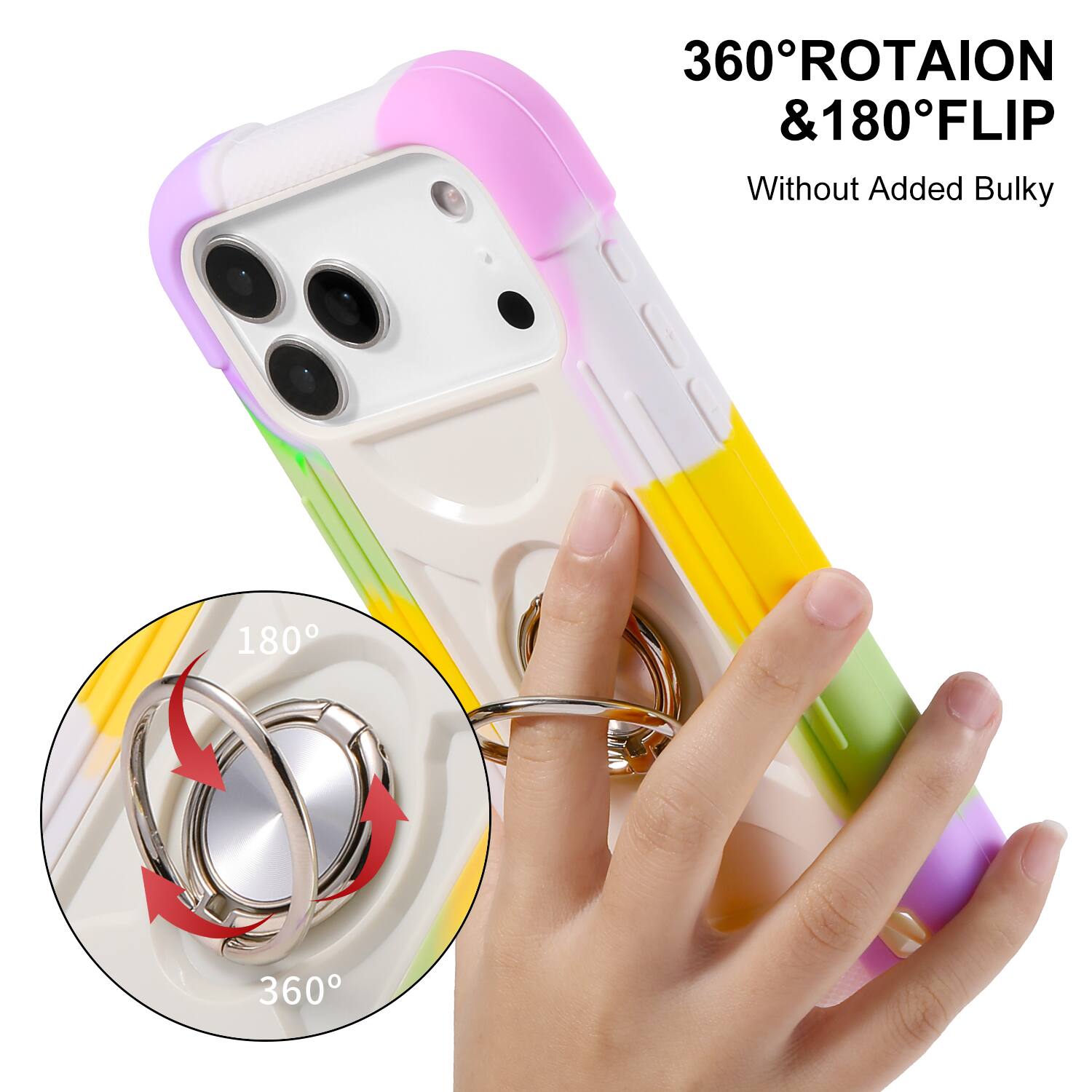 360° ROTATION & 180° FLIP  
Without Added Bulky