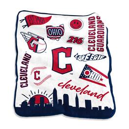 Logo Brands - Cleveland Guardians 50'' x 60'' Native Raschel Plush Throw Blanket - Multicolor