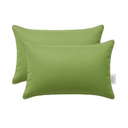 LuXeo - 2-Pack Indoor-Outdoor Throw Pillow/ Size:14" x 20" - Green