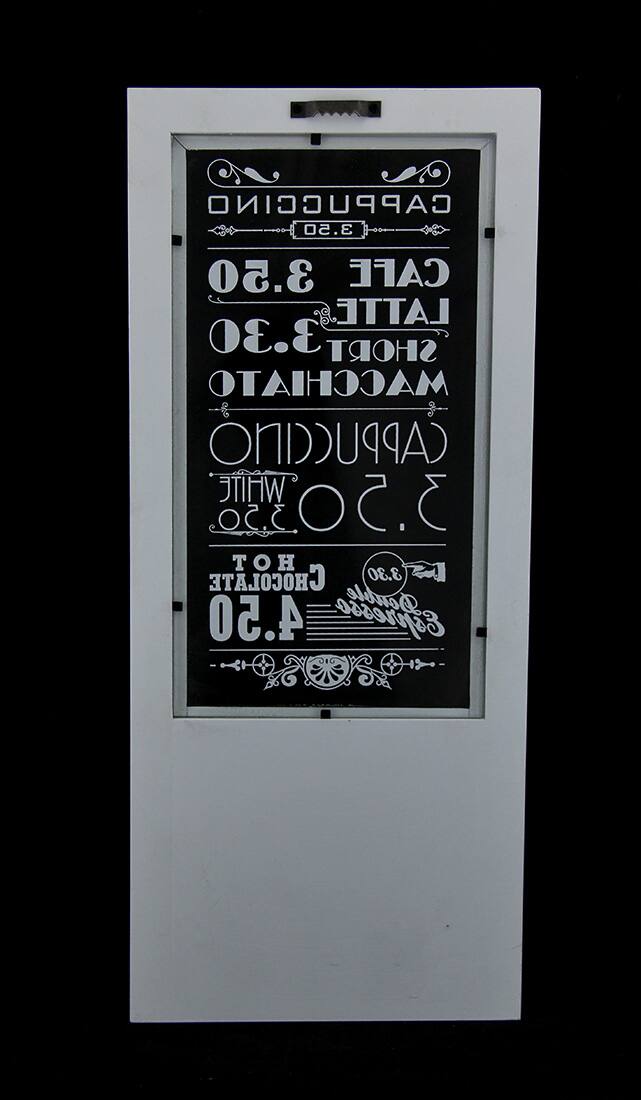 Sure, here is the corrected and grouped text from the image:

**Cappuccino**  
3.50  
3.50  

**Latte**  
3.30  

**Short Macchiato**  
3.50  

**Cappuccino White**  
3.50  

**Chocolate**  
3.30  

**Double**  
4.50  

**Espresso**  
2.00  

**Cappuccino**  
3.50  

**Latte**  
3.30  

**Short Macchiato**  
3.50  

**Cappuccino White**  
3.50  

**Chocolate**  
3.30  

**Double**  
4.50  

**Espresso**  
2.00  

**Cappuccino**  
3.50  

**Latte**  
3.30  

**Short Macchiato**  
3.50  

**Cappuccino White**  
3.50  

**Chocolate**  
3.30  

**Double**  
4.50  

**Espresso**  
2.00  

**Cappuccino**  
3.50  

**