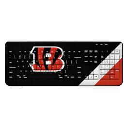 Keyscaper - Cincinnati Bengals Diagonal Stripe Wireless Keyboard - Multicolor