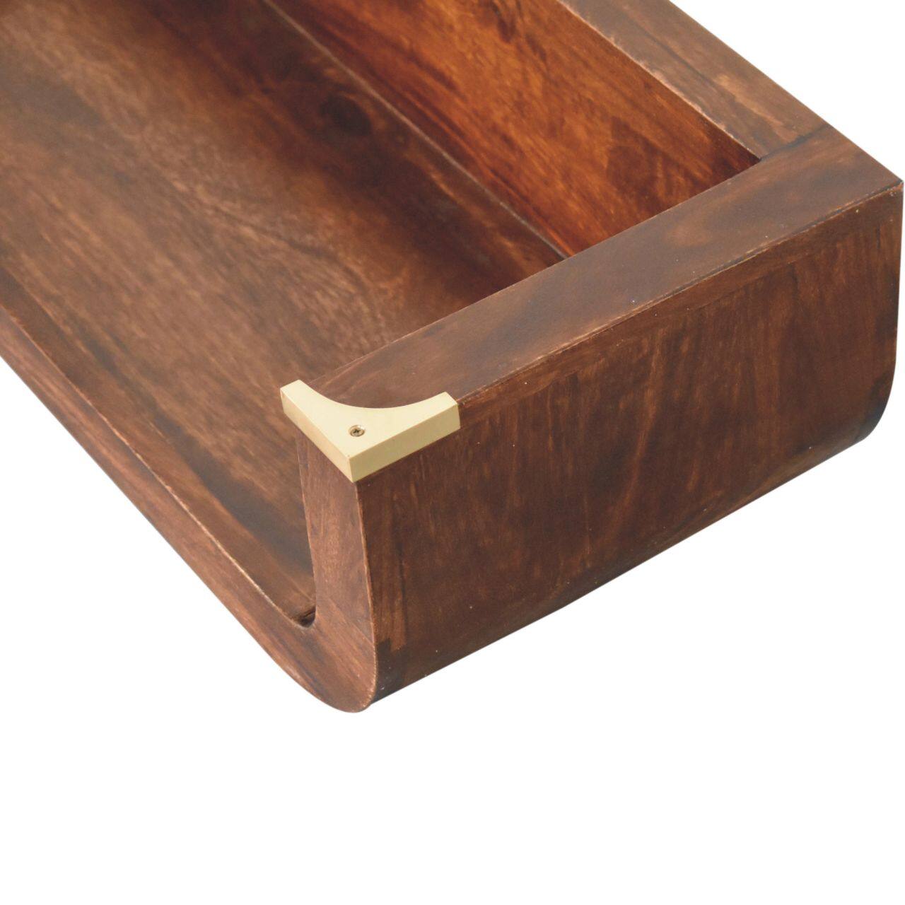 Alt View 2. Artisan Furniture - Artisan Furniture Solid Wood Indira California Walnut Floating Console Table - Brown.