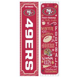 Evergreen Enterprises - San Francisco 49ers 47" Double Sided Winter Leaner Fan Sign - Multicolor