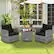 Alt View 1. Costway - 3 PCS Patio Rattan Furniture Bistro Set Cushioned Sofas Side Table Armrest - Black.