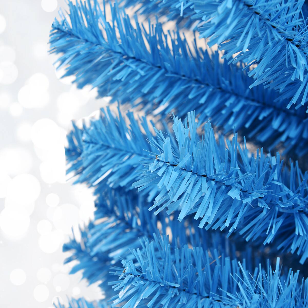 Alt View 2. Gymax - Gymax 6ft Pencil Artificial Christmas Tree Electroplate Pencil Tree (Blue) - Blue.