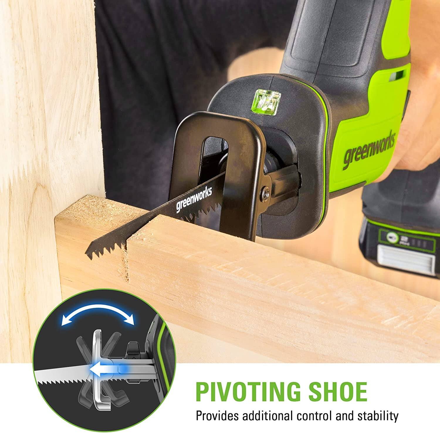 PIVOTING SHOE  
Provides additional control and stability