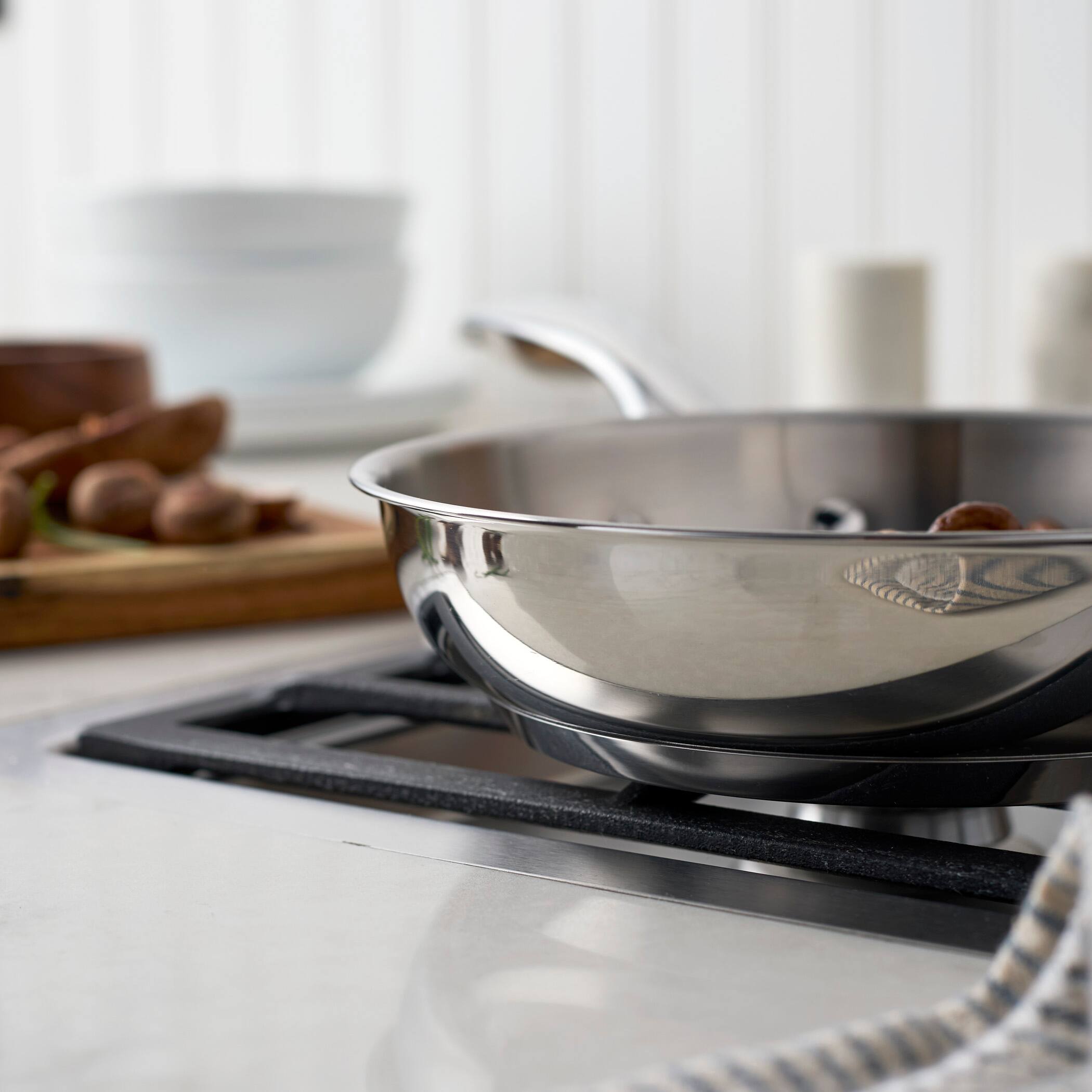 Alt View 1. Henckels - Henckels Aragon 8-inch Stainless Steel Fry Pan - Stainless Steel.