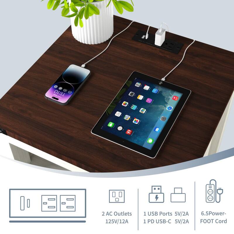 OL:LL

2 AC Outlets 125V/12A

1 USB Ports 5V/2A

1 PD USB-C 5V/2A

6.5 Power- FOOT Cord