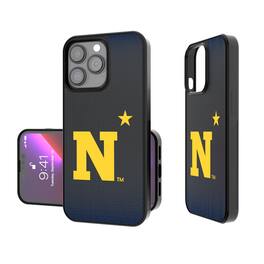 Keyscaper - NCAA - Navy Midshipmen Linen Logo iPhone Bump Case - 14 - Black