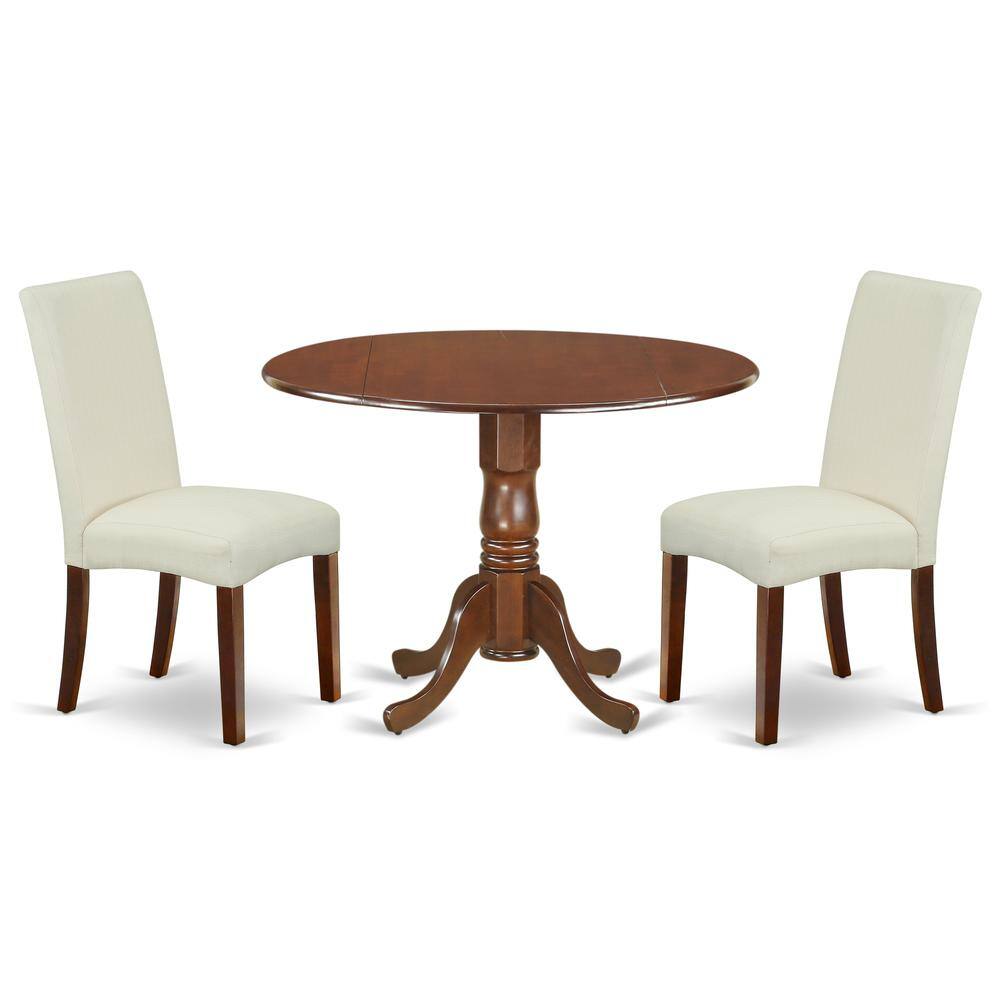 Back. East West Furniture - Dining Room Set Mahogany - Brown.