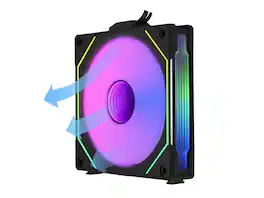 Lian Li - UNI FAN SL INFINITY 120 RGB REVERSE BLADE VERSION ---UF-RSLIN120-1B (No controller included) - Black
