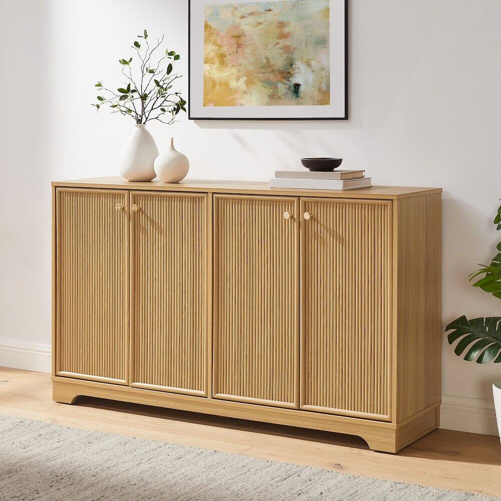 Alt View 7. Crosley Furniture - Naomi Sideboard - White Oak.