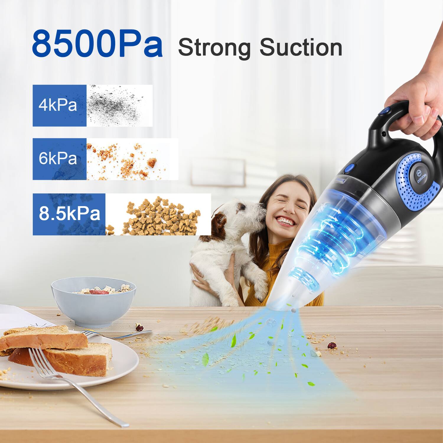 8500Pa Strong Suction 4kPa 6kPa 8.5kPa