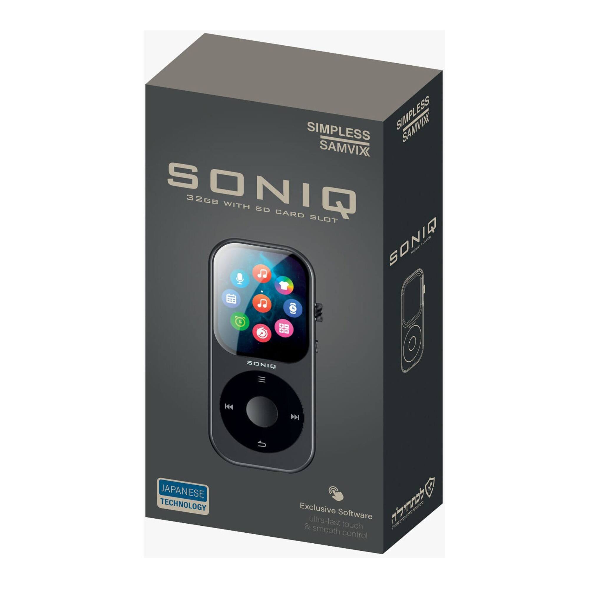 SIMPLESS SAMVIX SONIQ 3208 WITH SD CARD SLOT SONIQ SP A J J  
SONIQ In 144 P U  
JAPANESE TECHNOLOGY  
Exclusive ultra fast Software & smooth touch control