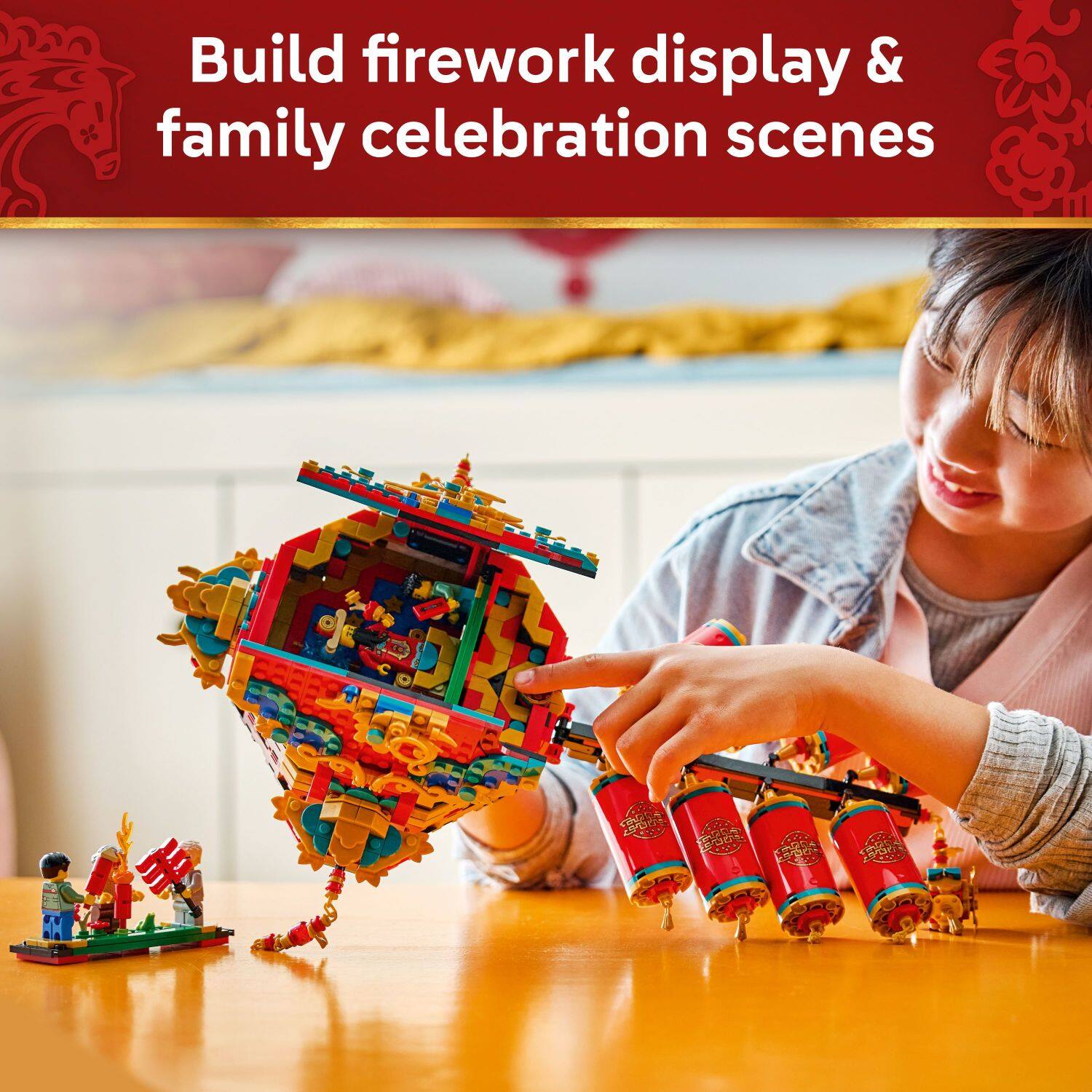 Build firework display & family celebration scenes