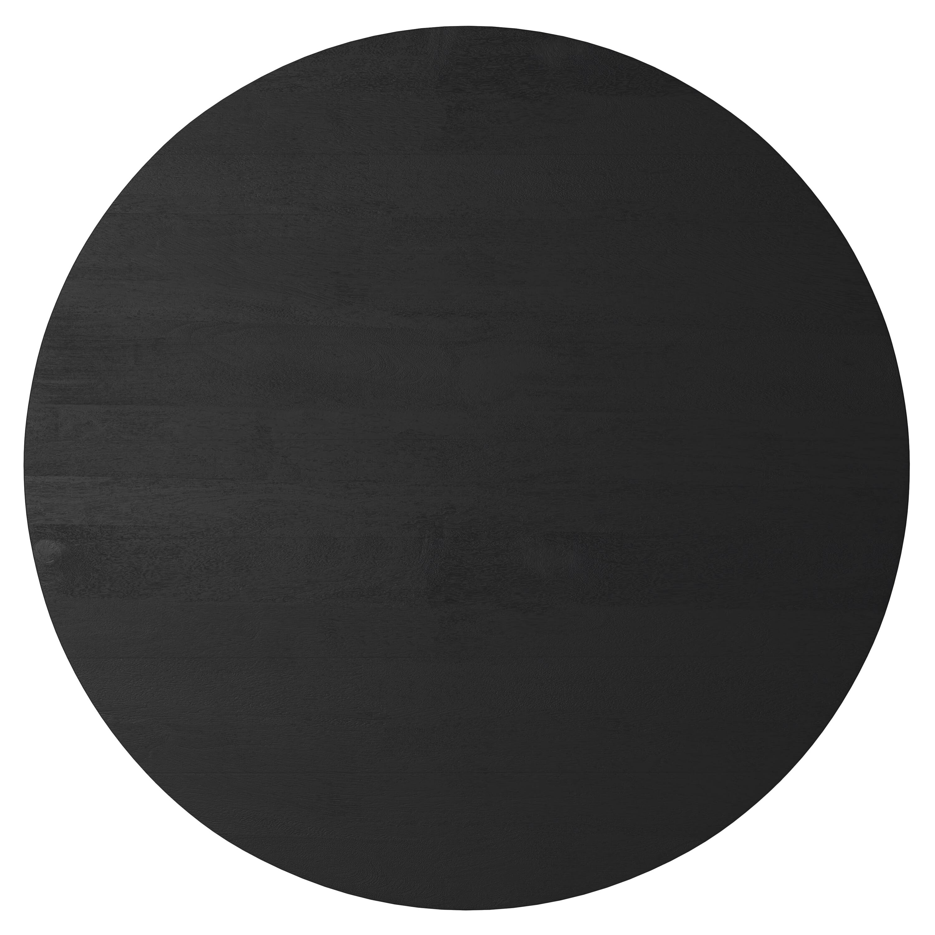 Alt View 2. Simpli Home - Millbury SOLID MANGO WOOD 36 inch Wide Round Contemporary Drum Coffee Table in Black, Fully Assembled - Black.