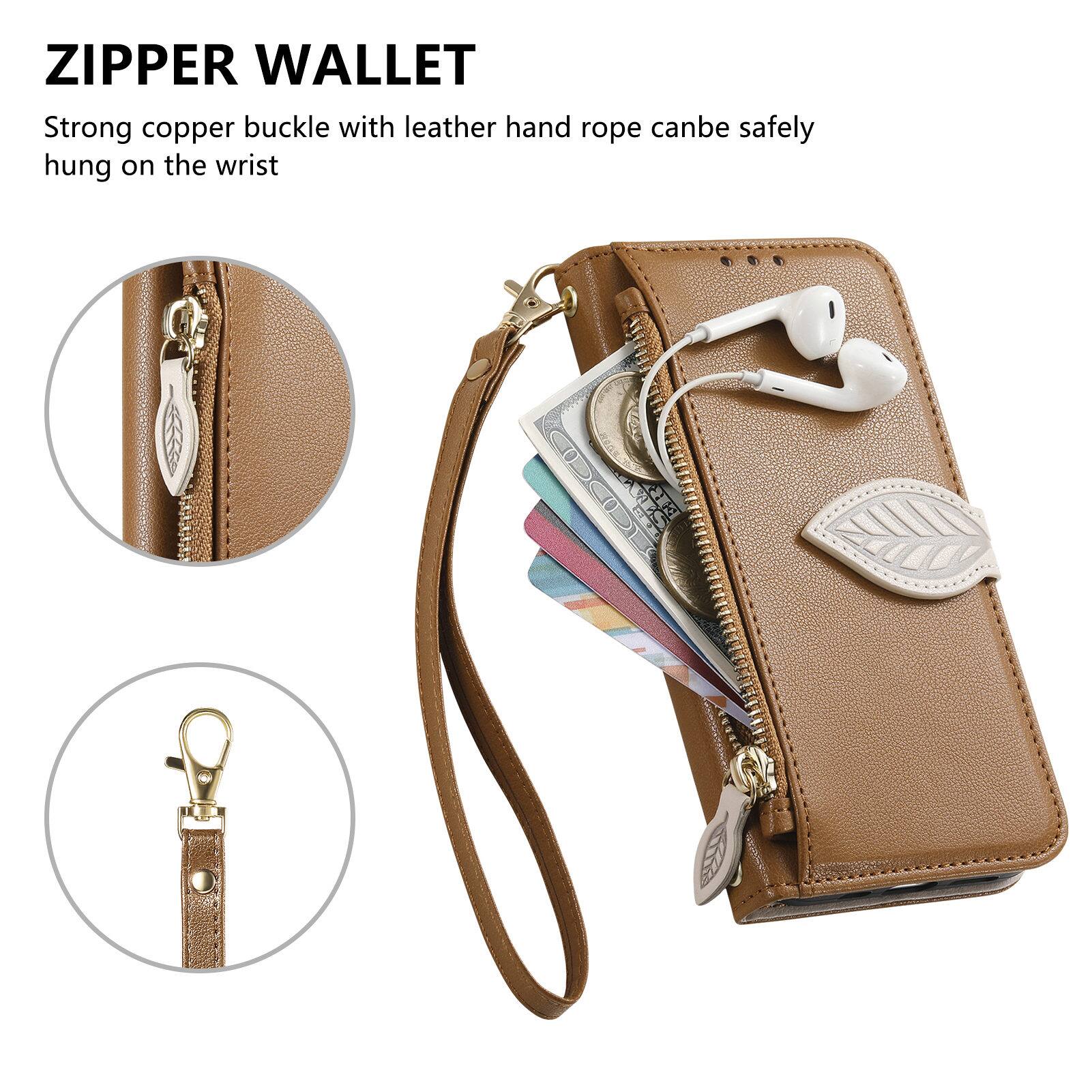 ZIPPER WALLET

Strong copper buckle with leather hand rope can be safely hung on the wrist