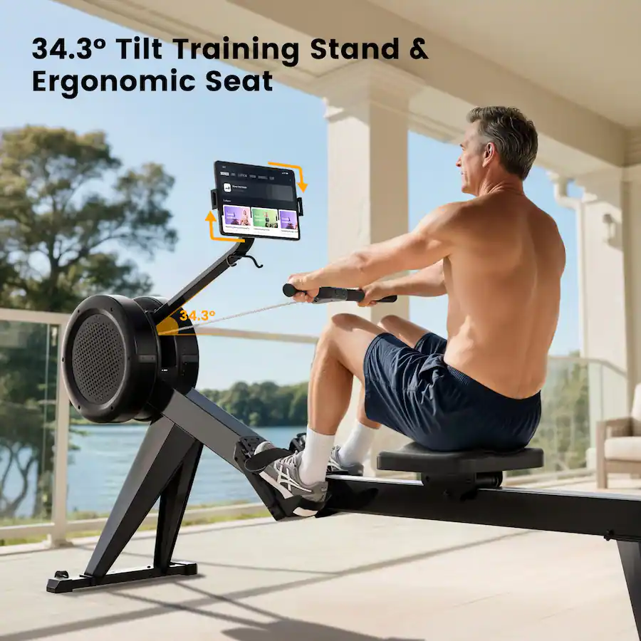 Profesisonal Rower FED Fitness Rowing Machine for Home, Professional Adjustable Air ...