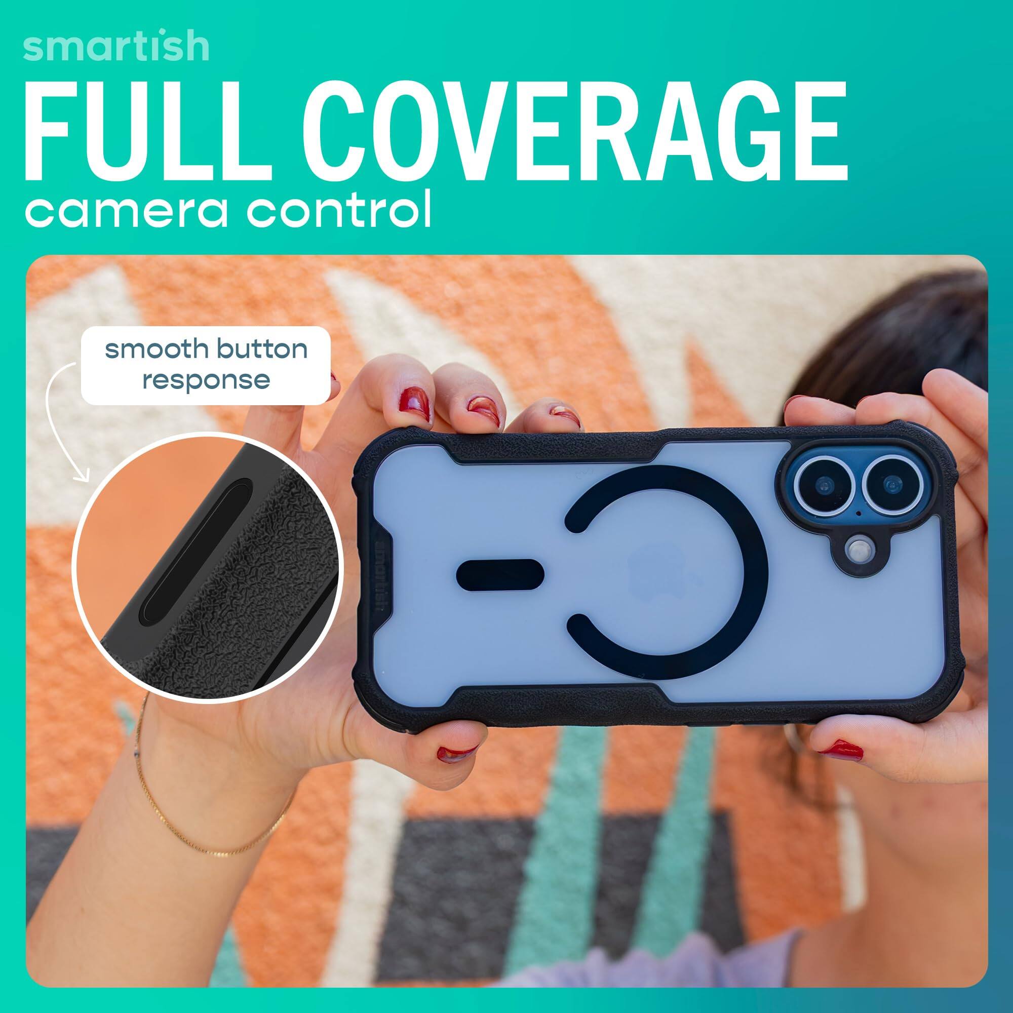 smartish  
FULL COVERAGE  
camera control  

smooth button response