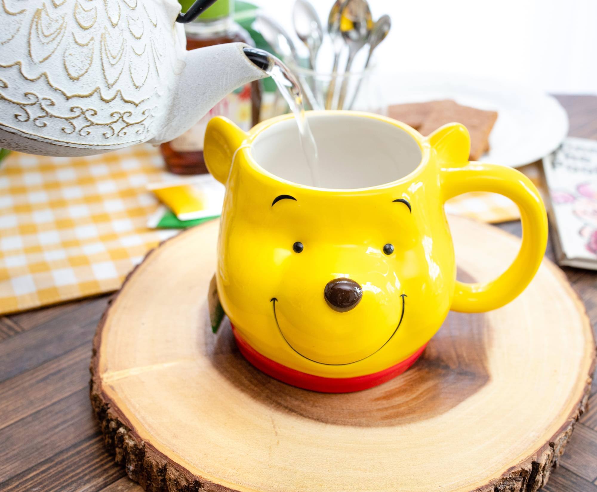 Alt View 5. Disney - Disney Winnie the Pooh 3D Sculpted Ceramic Mug | Holds 20 Ounces - Yellow.