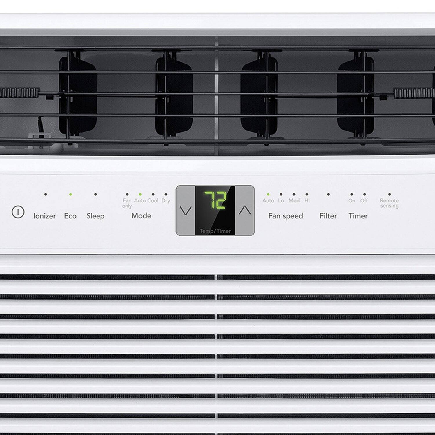 Ionizer Eco Sleep Fan Auto Cool Dry only Mode V 72 Auto Lo Med Hi Fan speed Filter On Off Timer Remote sensing Temp/Timer