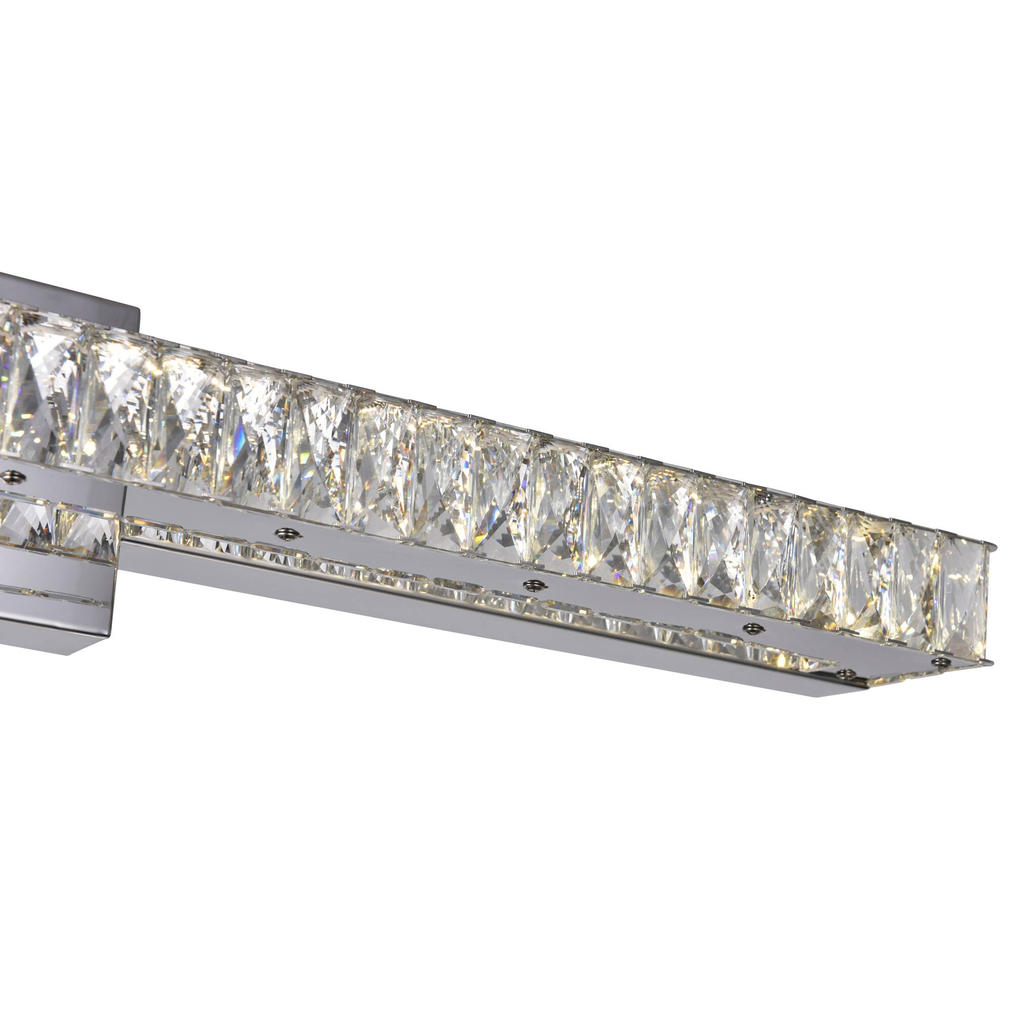 Angle. CWI Lighting - Milan LED Vanity Light With Chrome Finish - Chrome.