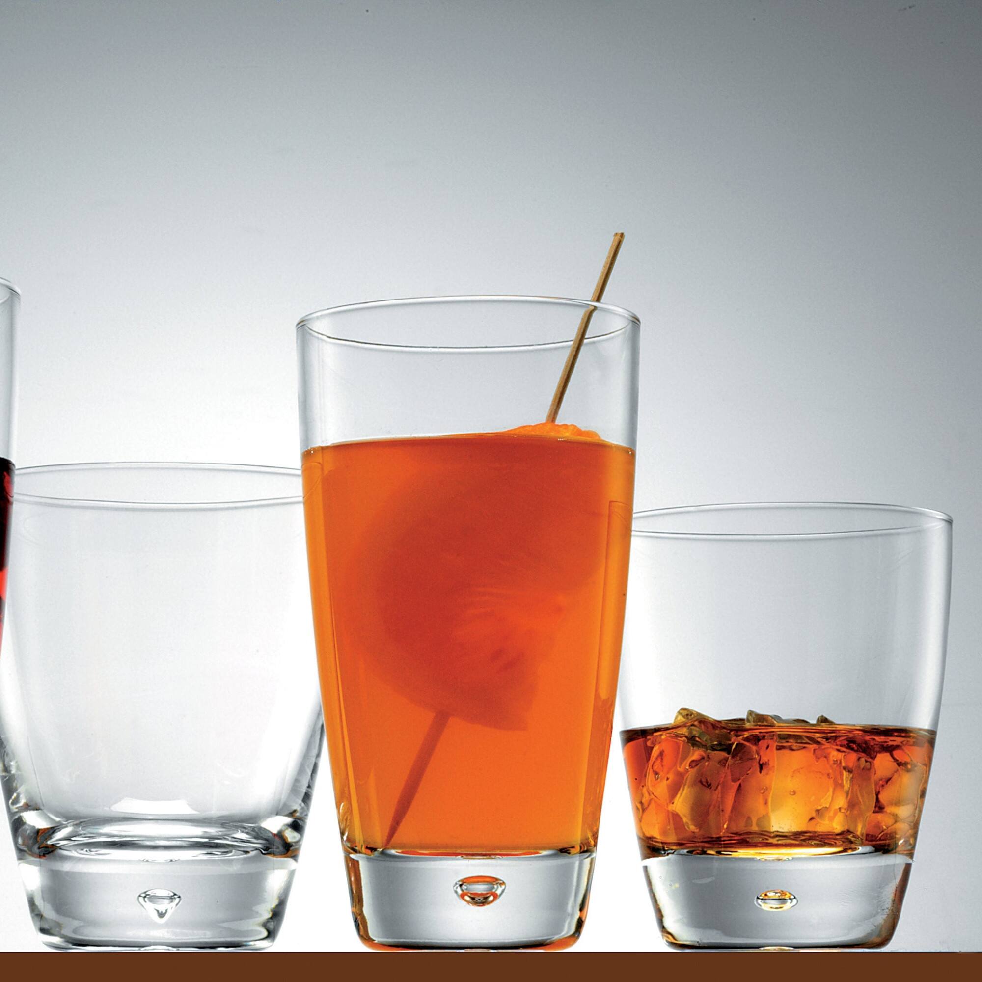 Alt View 5. Bormioli Rocco - Bormioli Rocco Luna Cooler Drinking Glasses, Set of 12 - 15.25 Oz Clear Tumblers - Clear.