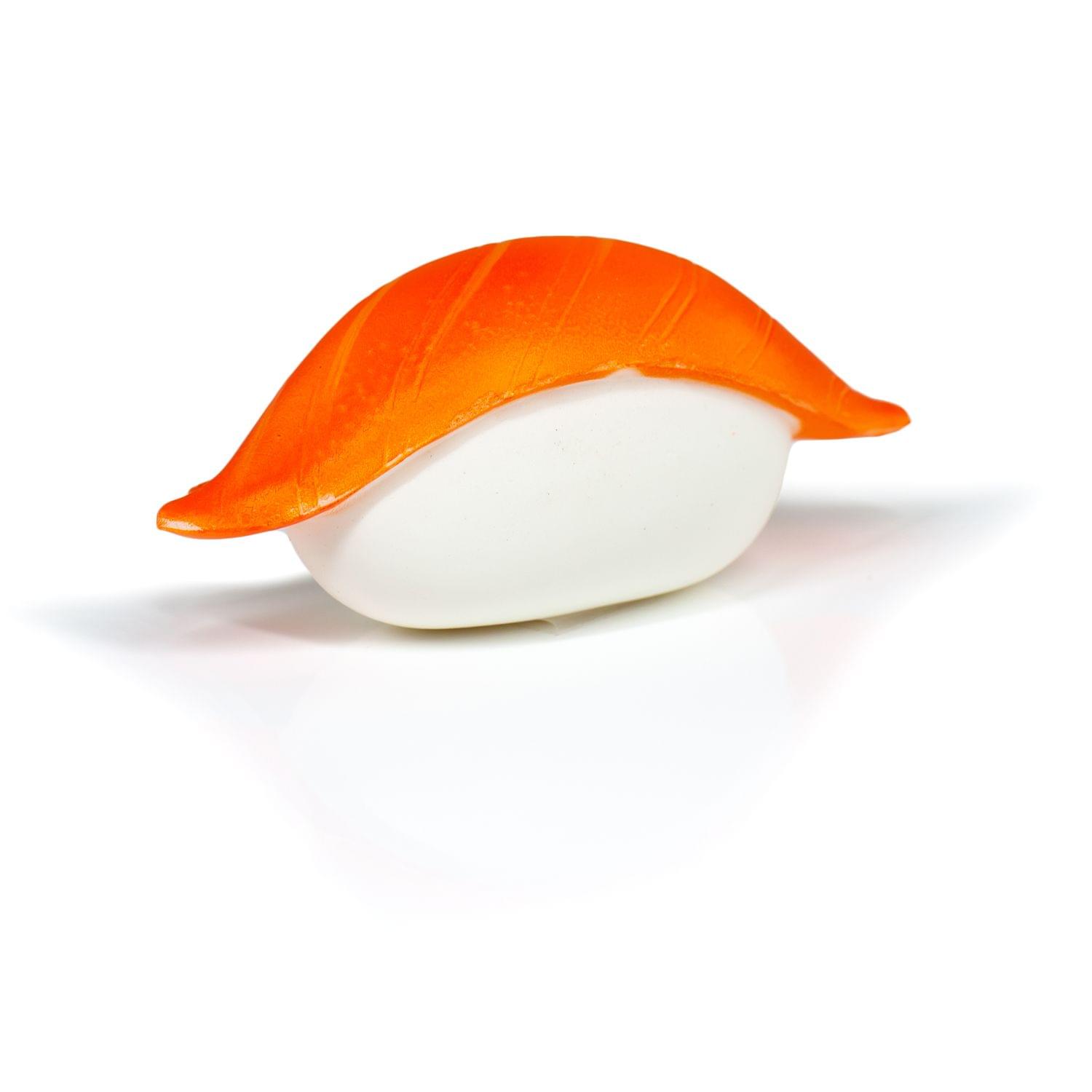 Alt View 2. Toynk - Smiling Salmon Nigiri Sushi Scented Squishy Foam Toy | Japanese Anime Collection - Orange.