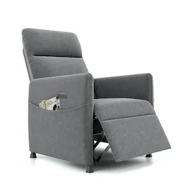 Kadyn - Modern Electric Recliner Chair, Power Adjustable Backrest & Footrest, High-Density Foam, Light - Gray