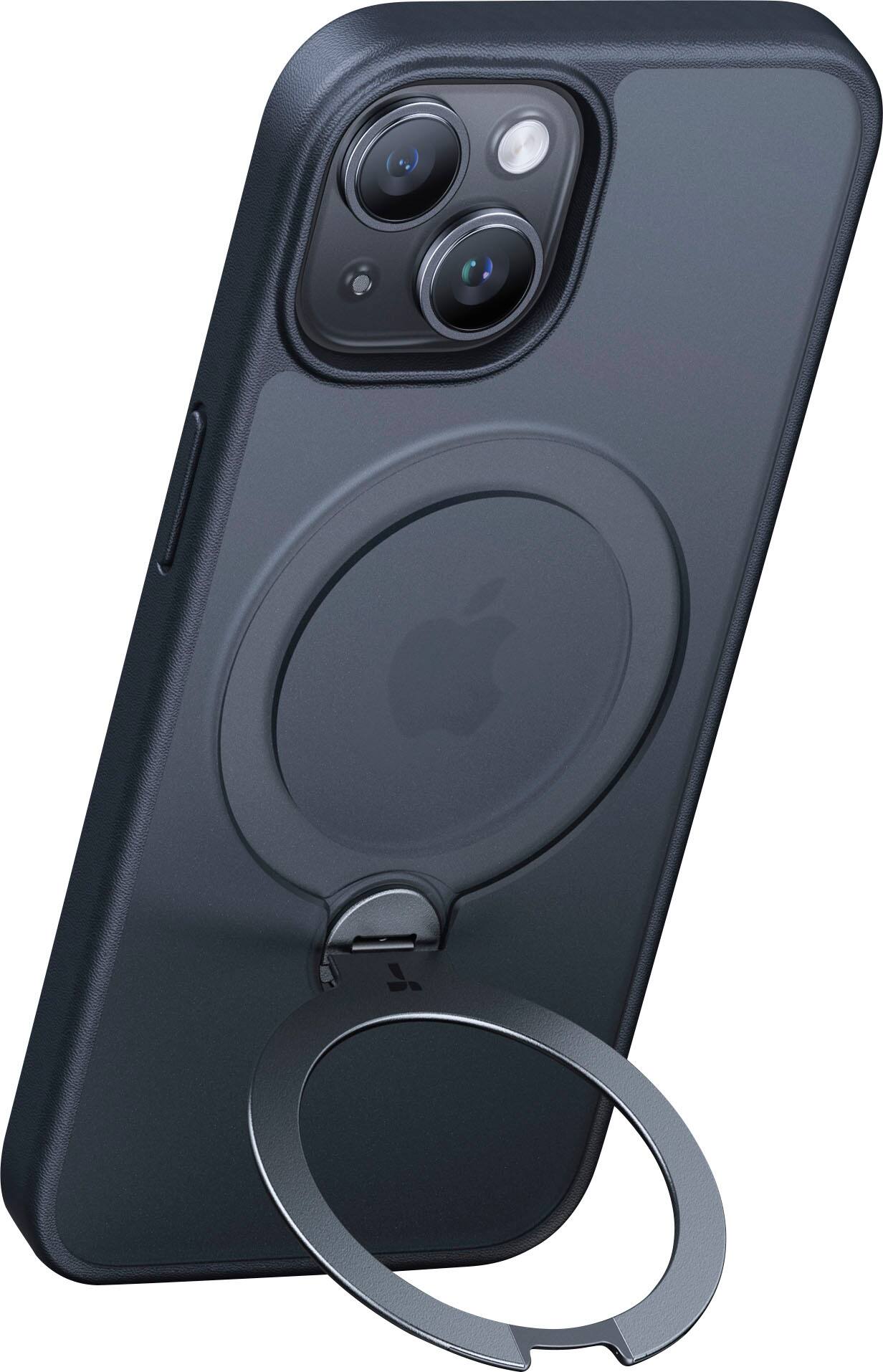 Alt View 1. TORRAS - UPRO Ostand Spin 360° Magnetic Stand Military Grade Shockproof & MagSafe-Compatible Case for Apple iPhone 15 - Black.