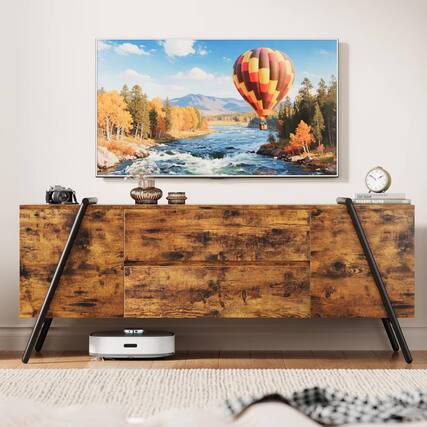 Front. Acekool - Modern Entertainment Center TV Stand for 55 Inch TV for Living Room - Brown.