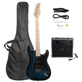 Winado - 39 Inch Electric Guitar with Amp, Full Size 6 String SSS Pickups Electric Guitars Kit W/Accessories Guitar Strap, Plectr