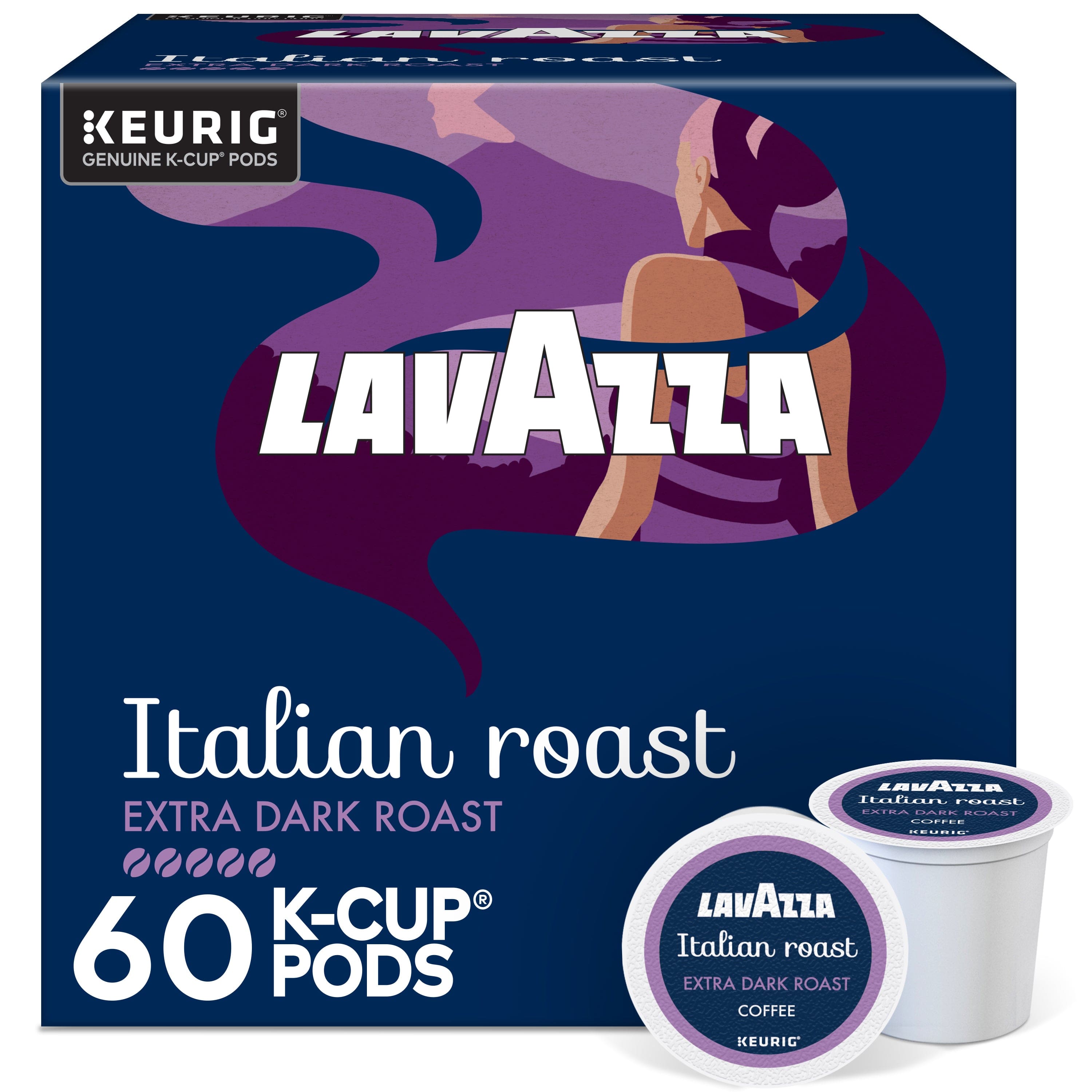 Lavazza - Italian Roast Single-Serve Coffee K-Cup® Pods for Keurig® Brewer, 60 Count