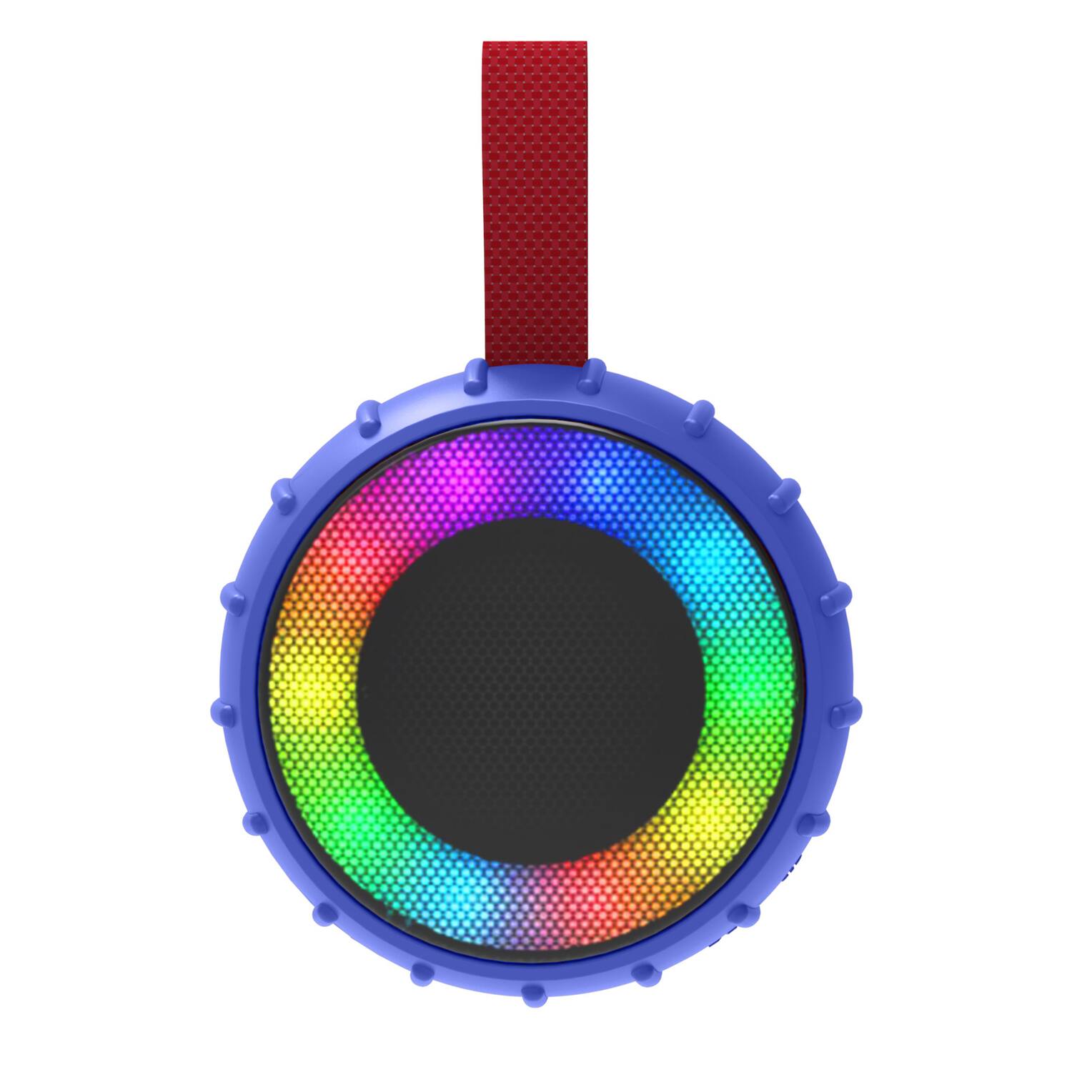 Left. RCA - 5W Bluetooth Speaker, TWS, RGB Lights, USB/microSD/Aux, FM Radio, 3 Hr Play Time - Blue.