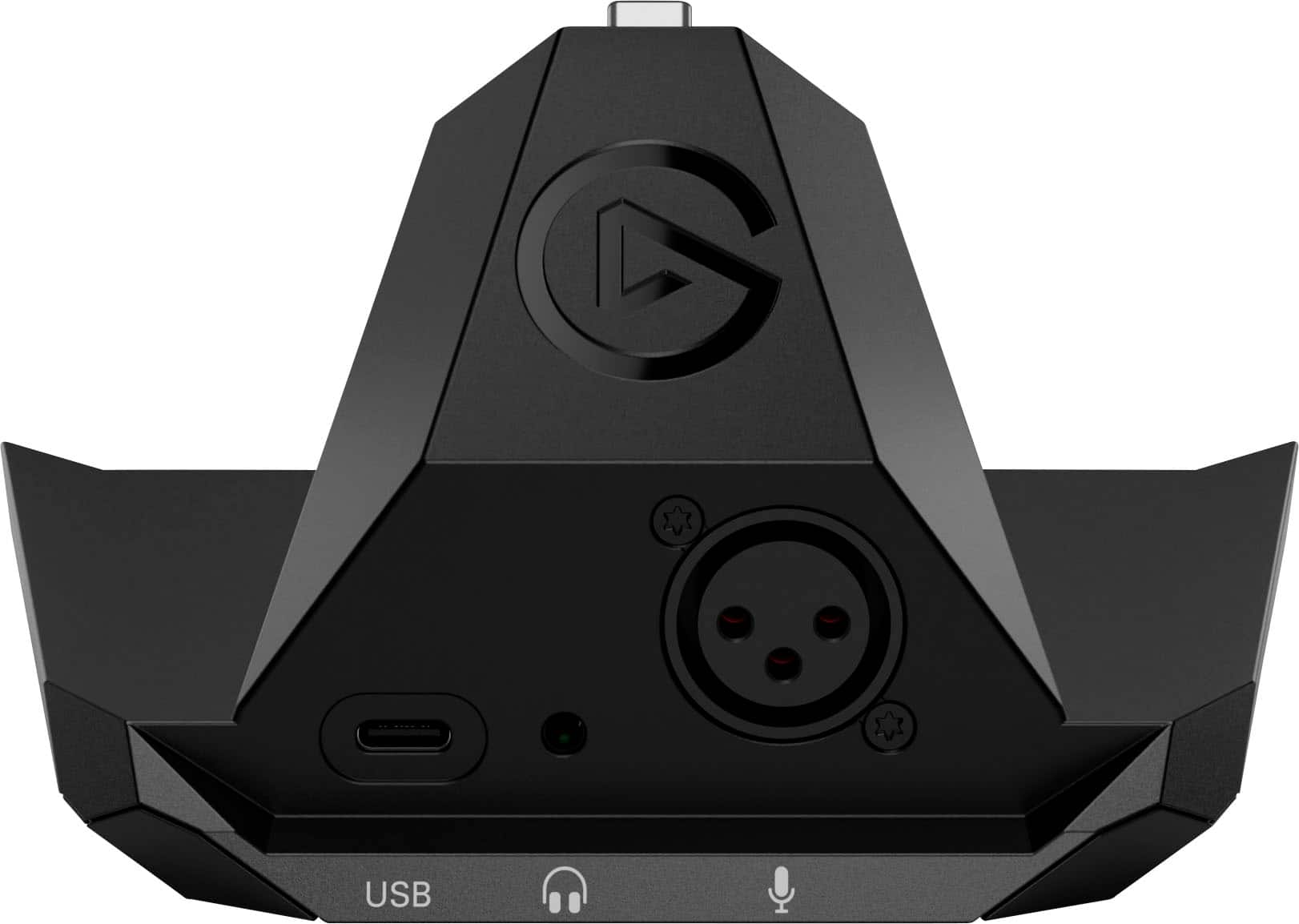 Front. Elgato - XLR Dock – For Stream Deck +, XLR/USB Microphone Interface and Customizable Audio Mixer - Black.