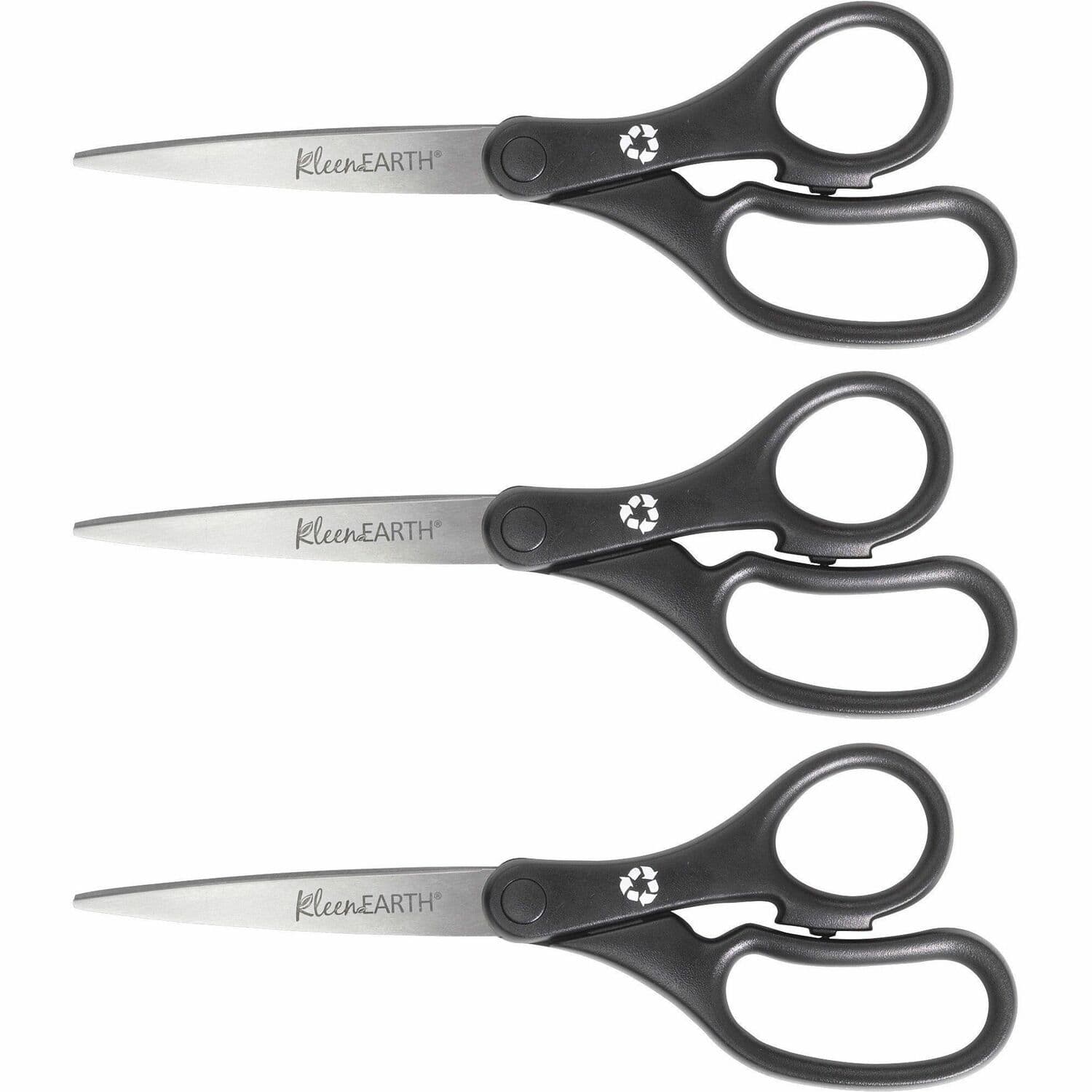 "Westcott - KleenEarth 8"" Basic Recycled Straight Scissors Straight Stainless Steel 3 / Pack - Black" price history on PriceWatchPro