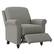 Angle. ProLounger - Lehnor Chenille Push Back Recliner Chair - Warm Gray.
