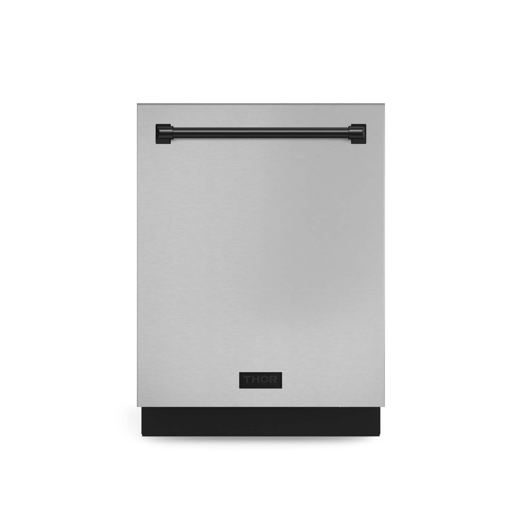 Front Zoom. Gordon Ramsay Series by THOR Kitchen 24 Inch Dishwasher with Black Hardware - Stainless Steel.