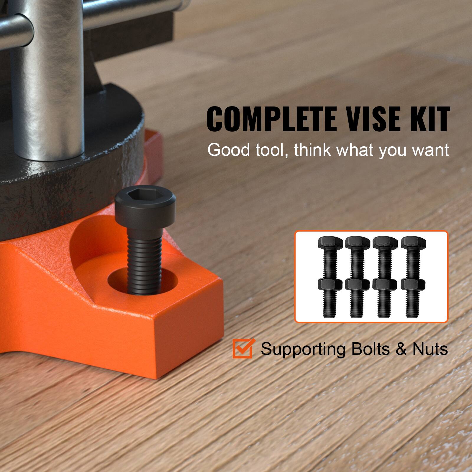 COMPLETE VISE KIT  
Good tool, think what you want  

Supporting Bolts & Nuts