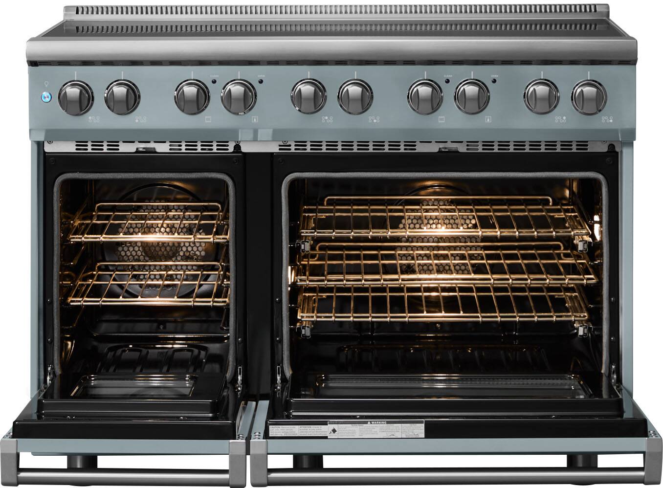 Alt View 2. Viking - 48 in. Wide 6 Elements Pro 5 Series 7.3 Cu. Ft. Freestanding 6 Element Induction Convection Range - November Sky - November Sky.